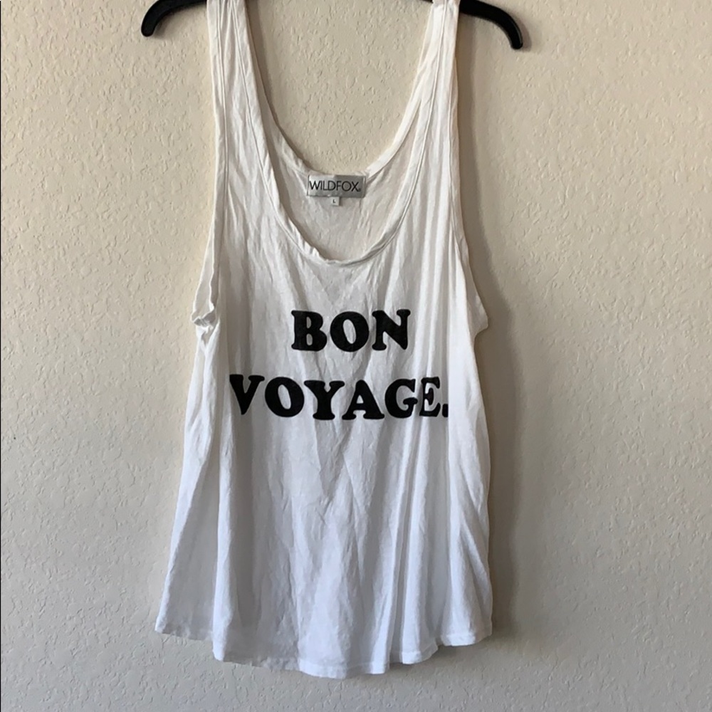 White wild fox tank Sz L